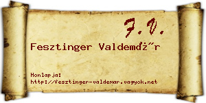Fesztinger Valdemár névjegykártya